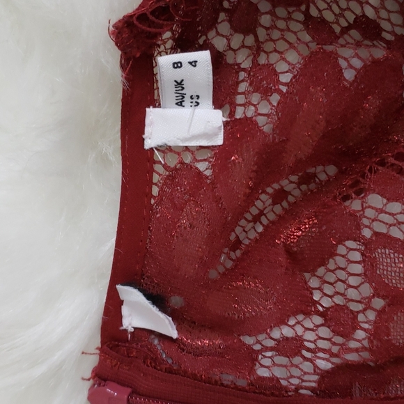 Petal & Pup V-neck Lace Lucille Dress In Wine Size 4 - Picture 9 of 12